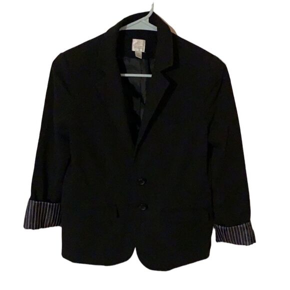 LC Lauren Conrad Black blazer Striped lining - Picture 1 of 5